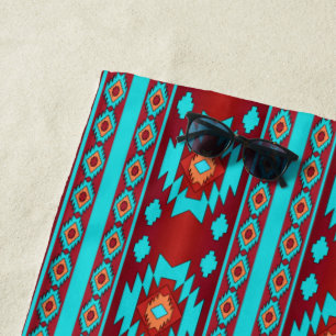 Serviette De Plage Modèle tribal ethnique du sud-ouest