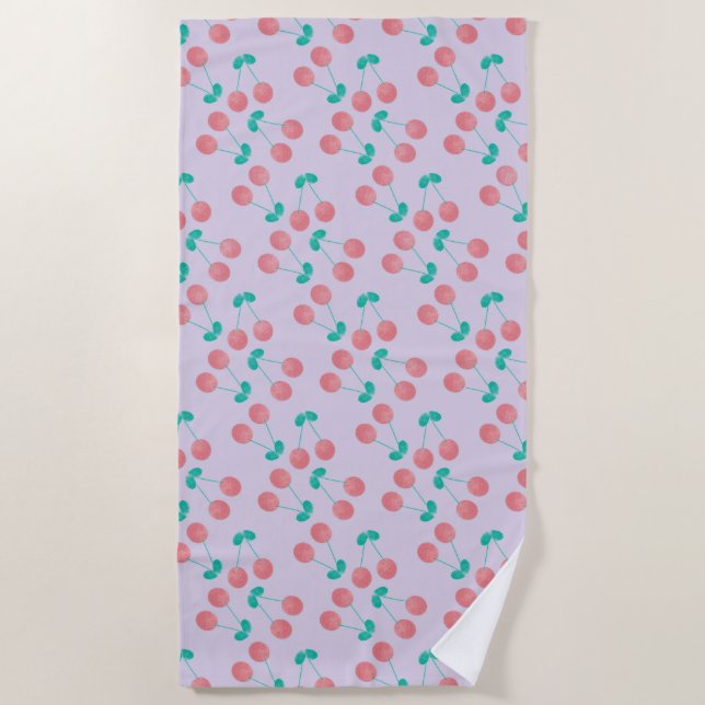 Serviette De Plage Modern Cherries Pattern (Devant)