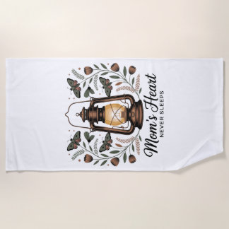Serviette De Plage Mom’s Heart Never Sleeps
