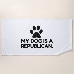 Serviette De Plage Mon Chien Est Un Républicain