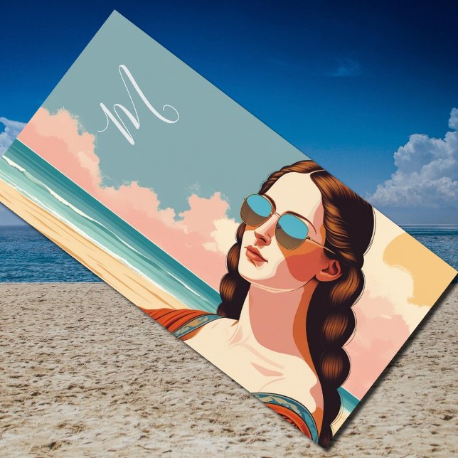 Serviette De Plage Mona Lisa Vacation Vibes  (Créateur téléchargé)