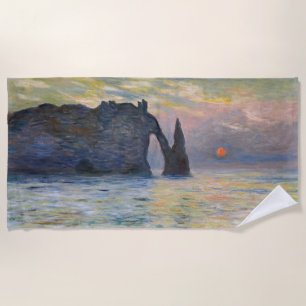 Serviette De Plage Monet - Le Manneport, Falaise à Etretat, coucher d