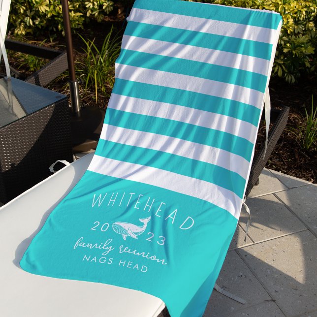 Serviette De Plage Monogramme aquatique nautique (Créateur téléchargé)