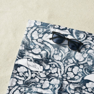 Serviette De Plage Monogramme de Ray Manta Ocean Life