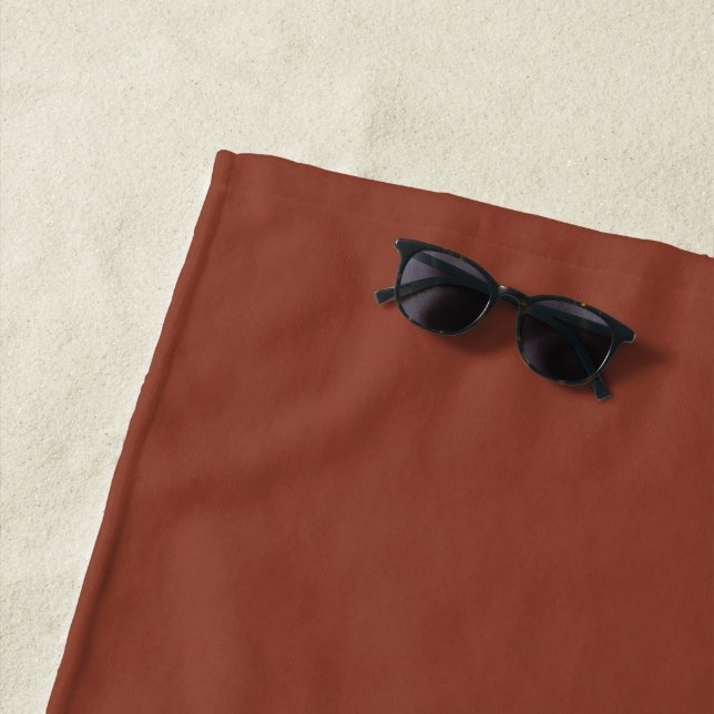 Serviette de plage | Monogramme simple moderne (En situation)