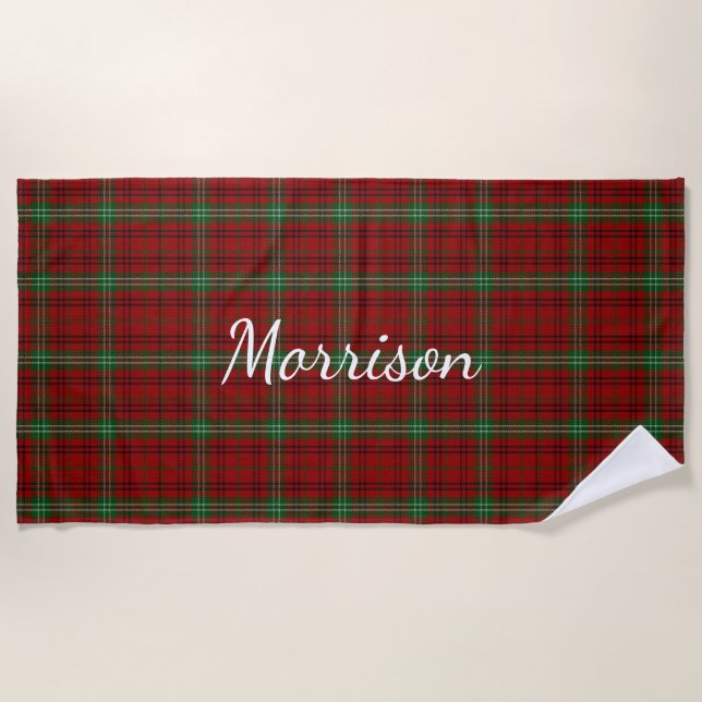 Serviette De Plage Morrison Clan Tartan Plaid Beach Towne (Devant)
