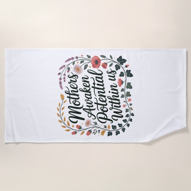 Serviette De Plage Mothers Awaken Potential Within Us (Devant)