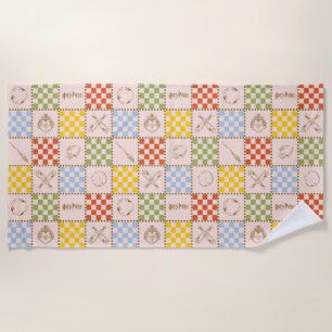 Serviette De Plage MOTIF À DAMIER DE L'ÉQUIPE QUIDDITCH™ DE Poudlard™