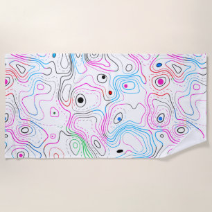 Serviette De Plage motif Abstrait à grains de bois