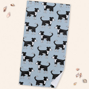 Serviette De Plage Motif Adorable Chien de Berger Gallois Border Coll
