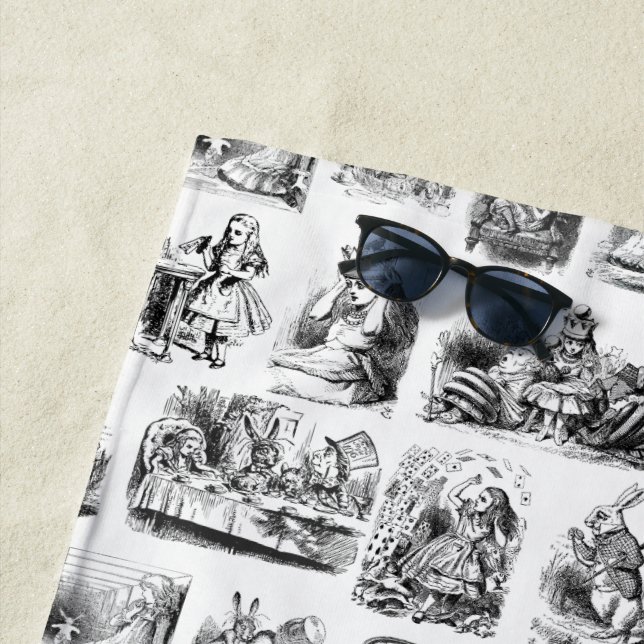 Serviette De Plage Motif avec Alice's Adventures in Wonderland (En situation)