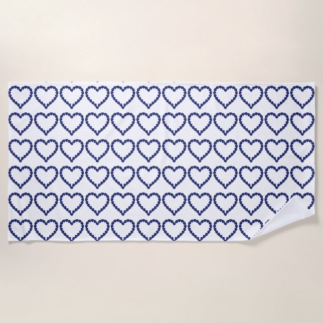 Serviette De Plage Motif bleu (Devant)