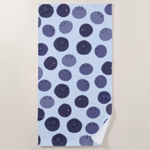 Serviette De Plage Motif Blueberry