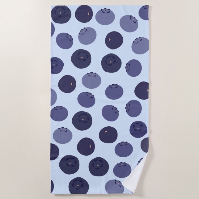 Serviette De Plage Motif Blueberry (Devant)