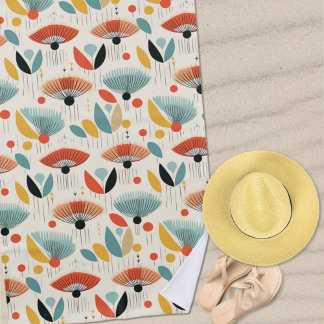 Serviette De Plage Motif botanique rétro MCM