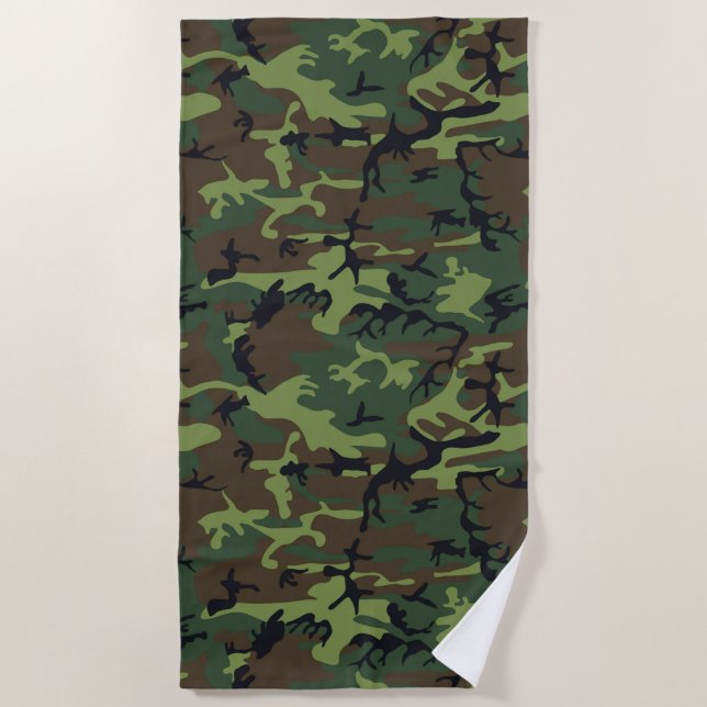 SERVIETTE DE PLAGE MOTIF CAMOFLAGE (Devant)