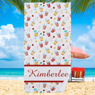 Serviette De Plage Motif coloré d'été tropical