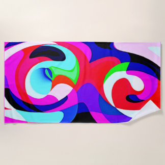 Serviette De Plage Motif d'abstractions colorées