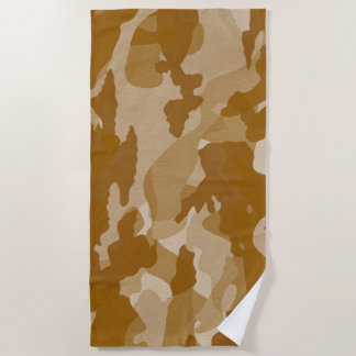 Serviette De Plage Motif de camouflage ton terre désertique moderne