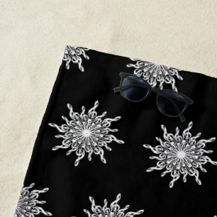 Serviette De Plage Motif de Clé en Arbre Noir