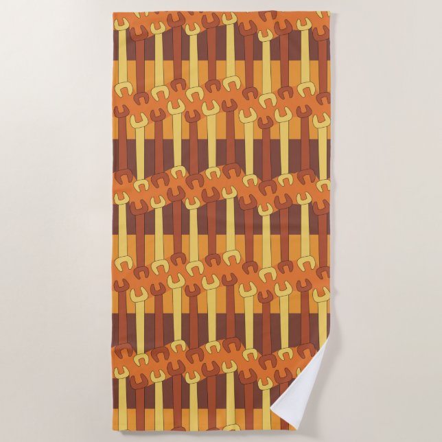 Serviette De Plage Motif de clé verticale (Devant)