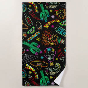 Serviette De Plage Motif de Fiesta du Mexique
