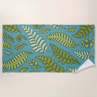 Serviette De Plage Motif de fougère fluide