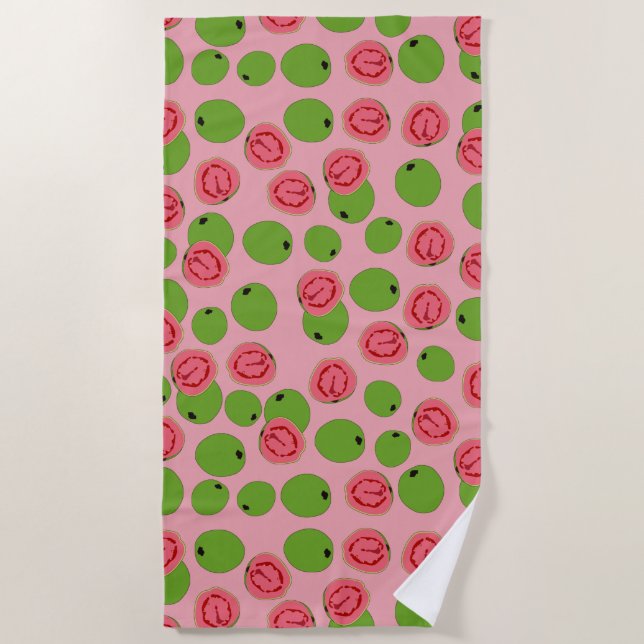 Serviette De Plage Motif de fruits de goyave (Devant)