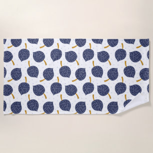 Serviette De Plage Motif de fruits de la bombe Abstraite bleue marine