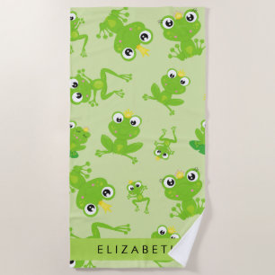 Serviette De Plage Motif de grenouille, Grenouille verte, Prince de g