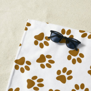 Serviette De Plage Motif De Pailles, Pailles De Chien, Pailles D'Or O