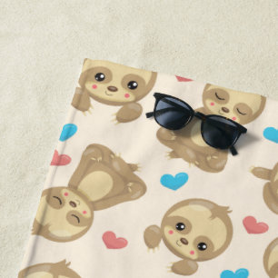 Serviette De Plage Motif De Parfums, Mignons Parfums, Coeurs