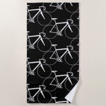 MOTIF DE VÉLO DE COURSE ROUTIÈRE NOIR ET BLANC