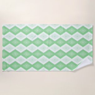 Serviette De Plage Motif diamant vert pomme