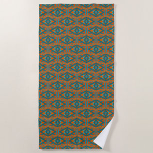Serviette De Plage Motif et couleurs d'art de style sud-ouest américa