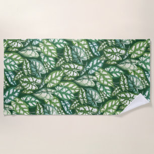 Serviette De Plage Motif Feuille vert tropical
