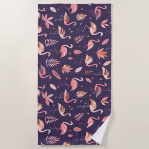 Serviette De Plage Motif Flamant rose Paradise