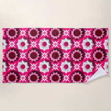 Motif floral avec lotus rose et blanc vibrant