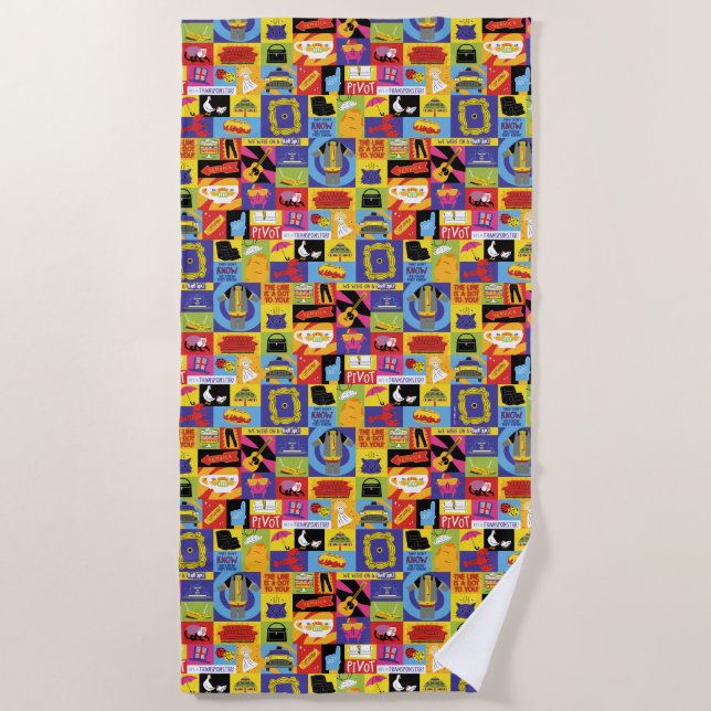 Serviette De Plage Motif Iconic FRIENDS™ (Devant)