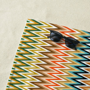 Serviette De Plage Motif multicouleur Wavy