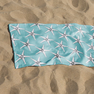 Serviette De Plage Motif Nautique sous-marin moderne étoile blanche