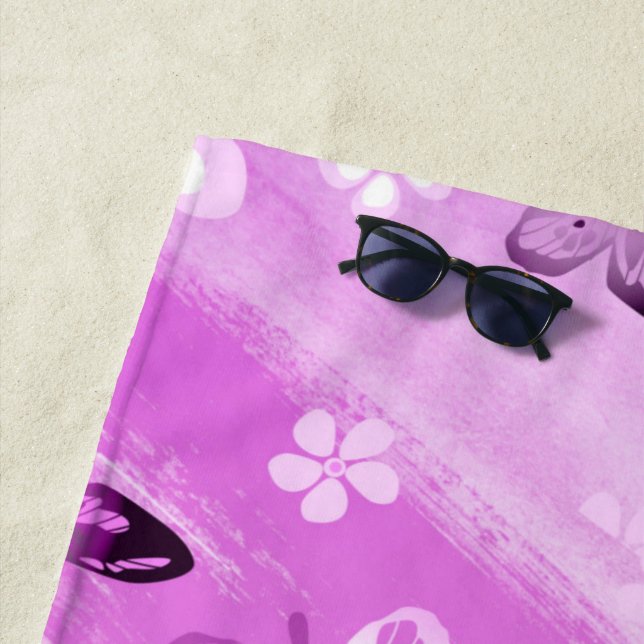 Serviette De Plage Motif papillon 12 (En situation)