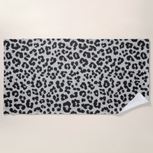 Serviette De Plage Motif Poster de animal de Grey Grey Ash Leopard Ch