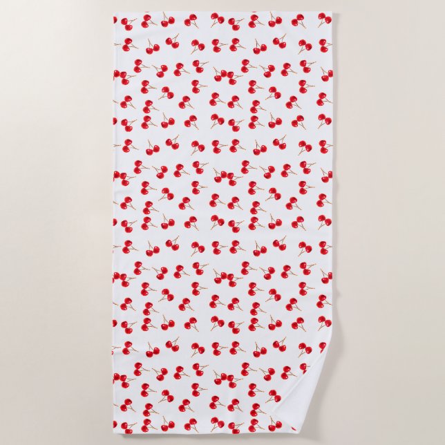 Serviette De Plage Motif Red Cherry (Devant)