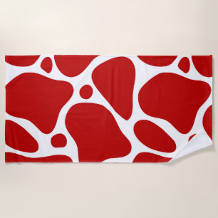 Serviette de plage Motif Red & White Giraffe