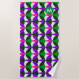 Serviette de plage Motif Rose Green Mod