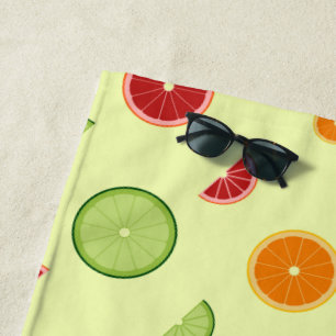 Serviette De Plage Motif sans couture de tranche d'orange