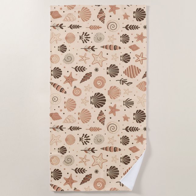 Serviette De Plage Motif Seashell (Devant)