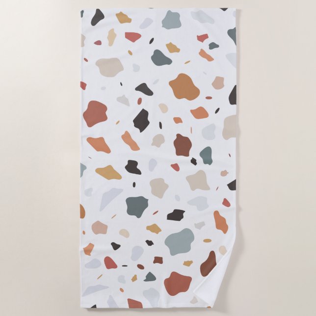 Serviette De Plage Motif Terrazzo (Devant)