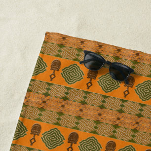 Serviette De Plage motif tribal africain ethnique